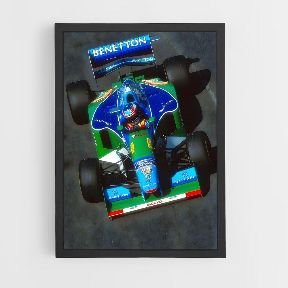 Poster Grand Prix d'Angleterre 1994 – affiche Voitures de Formule 1 (vue 2)